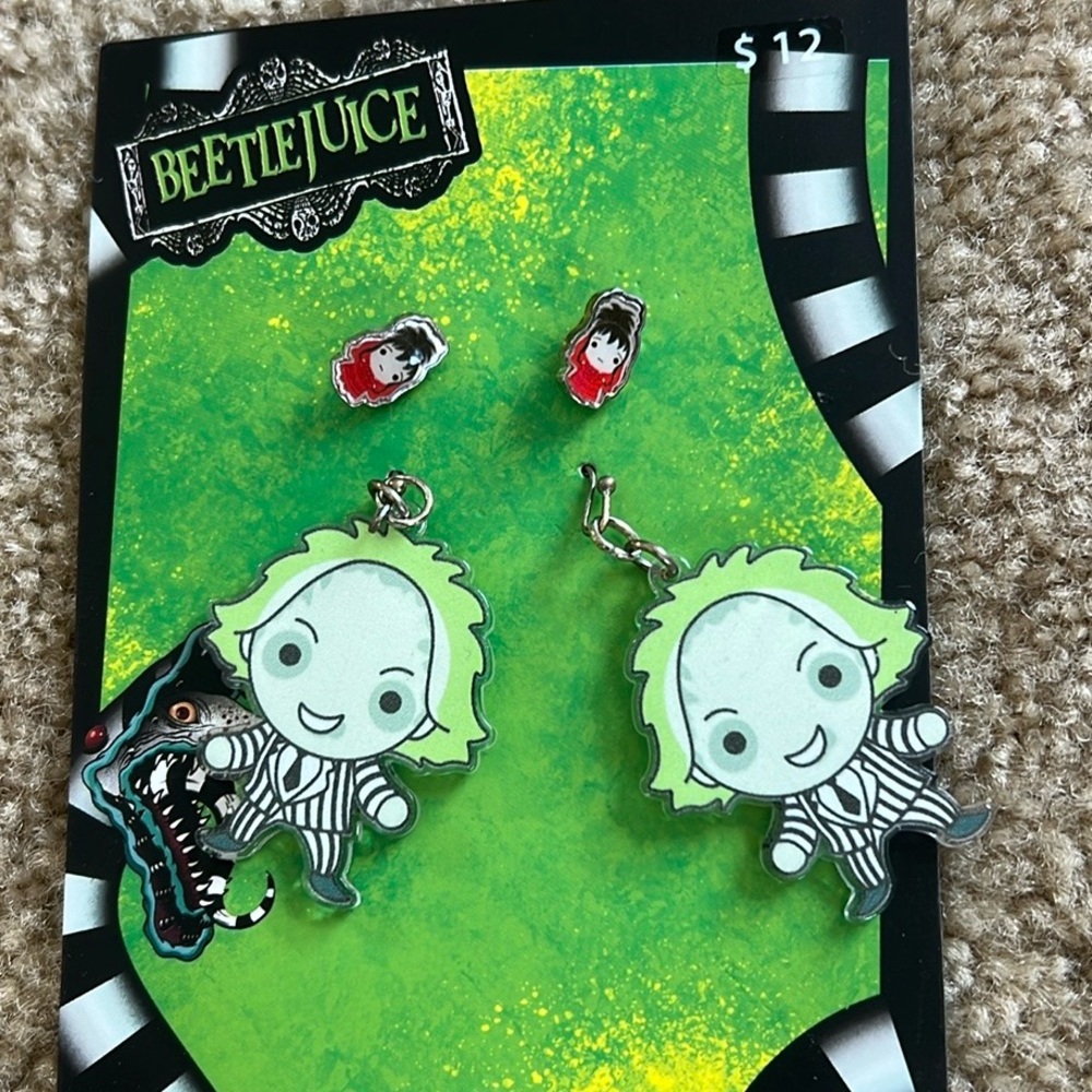 Beetlejuice Earrings